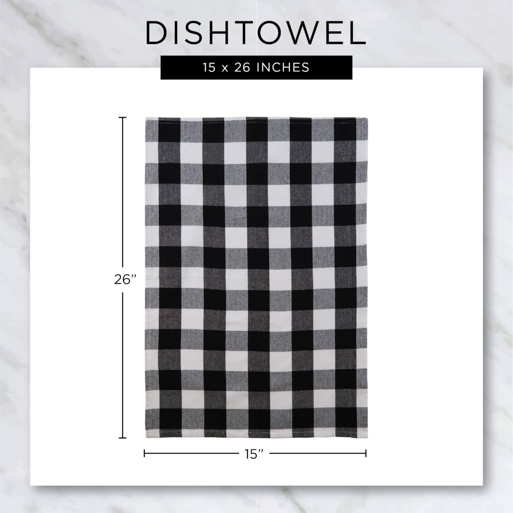 DII® Solid Gray Waffle Terry Dishtowel, 4ct.